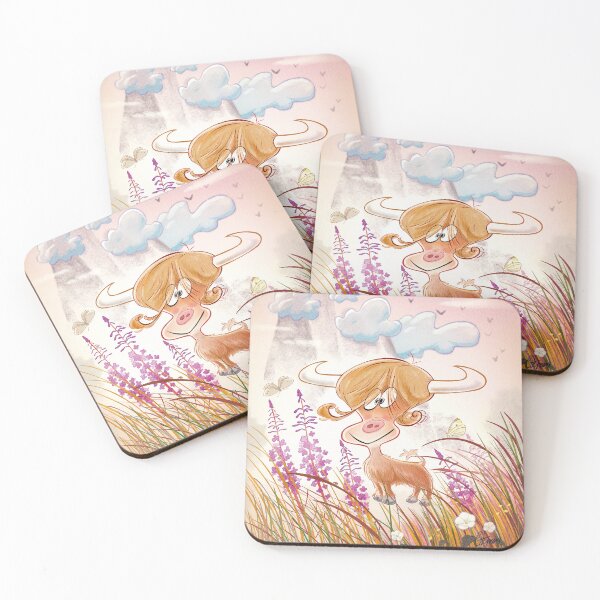 Item preview, Cute Highland cow illustration designed and sold by Sponjo.