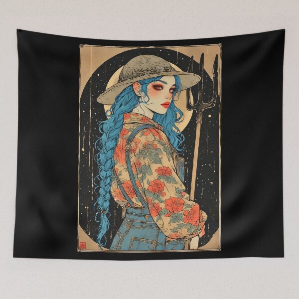 Item preview, Moonlit Farm Guardian – Fantasy Folk Art designed and sold by Neer arts.