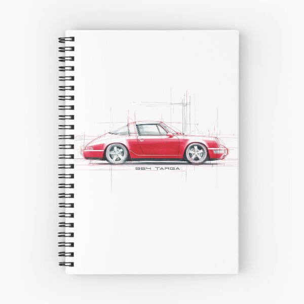 Item preview, Vintage Porsche 911 Targa sketch illustration designed and sold by blackdogshop.
