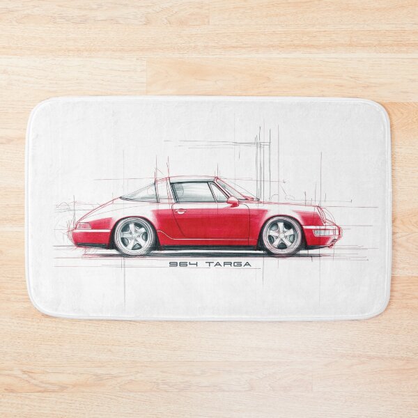 Item preview, Vintage Porsche 911 Targa sketch illustration designed and sold by blackdogshop.