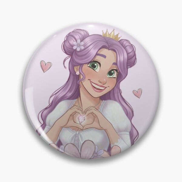 Item preview, Cute Purple Hair Princess Heart Hand Gesture - Disney style designed and sold by Heleniya.