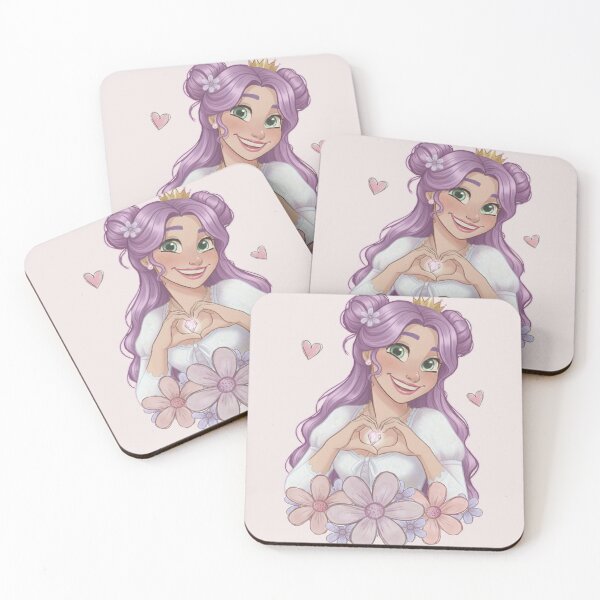 Item preview, Cute Purple Hair Princess Heart Hand Gesture - Disney style designed and sold by Heleniya.
