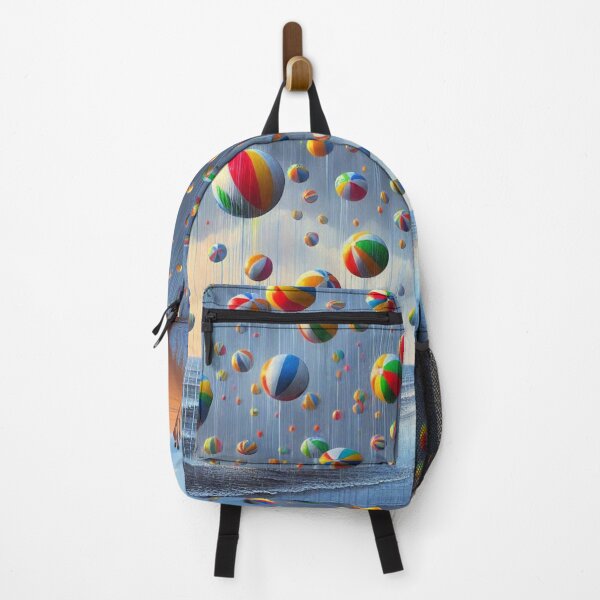 Item preview, Rain of Rainbow Beach Balls | Surreal Seaside Shower designed and sold by daweave77.