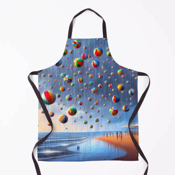 Item preview, Rain of Rainbow Beach Balls | Surreal Seaside Shower designed and sold by daweave77.