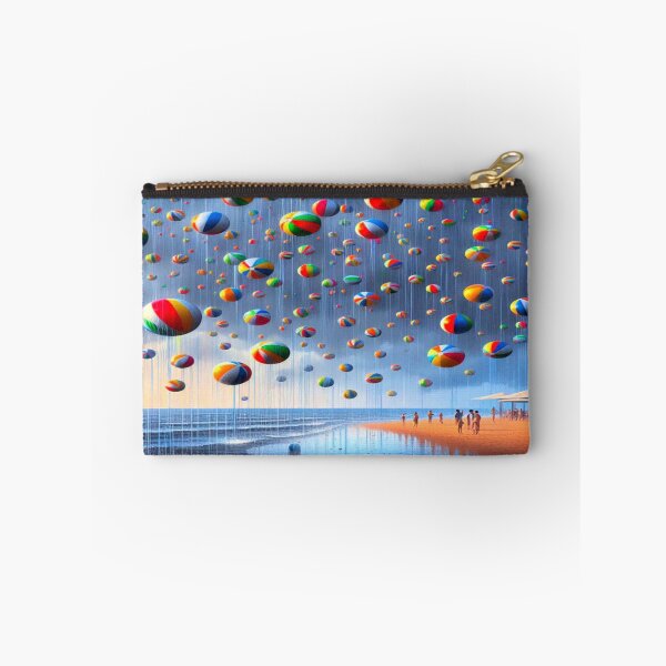 Item preview, Rain of Rainbow Beach Balls | Surreal Seaside Shower designed and sold by daweave77.