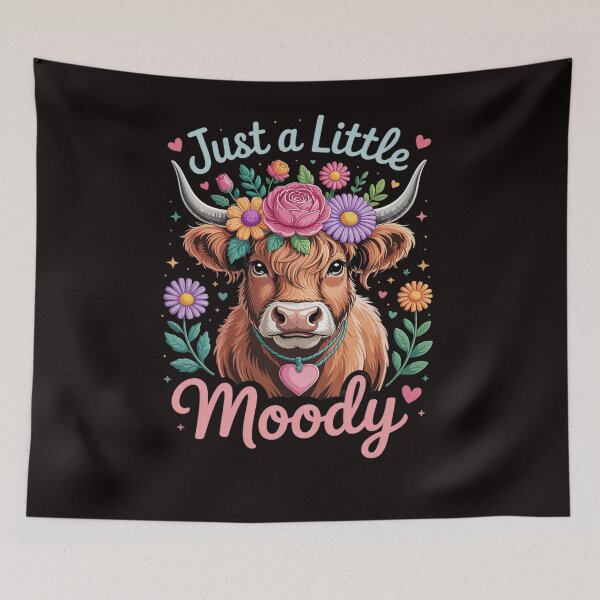 Item preview, Just a Little Moody Highland Cow designed and sold by LapFemile.