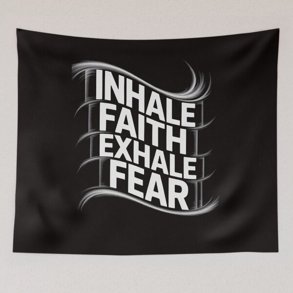Item preview, Inhale Faith Exhale Fear Motivational designed and sold by LapFemile.