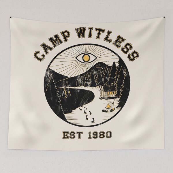 Item preview, [Camp Witless- Senior Gold Star Counsellor]  summer camp horror movie print designed and sold by WytchandCraft.