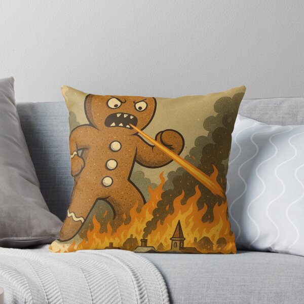 Item preview, Giant Gingerbread Monster Attacks Christmas Village designed and sold by BlackDot Studio.