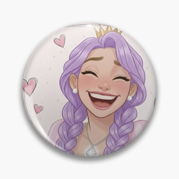 Item preview, Lilac Braids Princess Happy Laughing Face Disney style designed and sold by Heleniya.