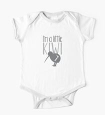 I'm a little kiwi in grey with New Zealand bird One Piece - Short Sleeve