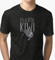 I'm a little kiwi in grey with New Zealand bird Tri-blend T-Shirt