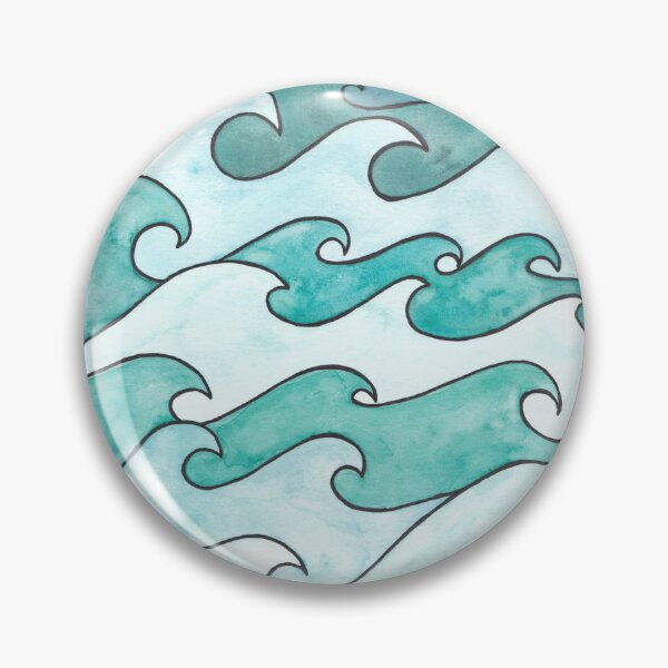 Item preview, watercolor waves designed and sold by k8createsstudio.
