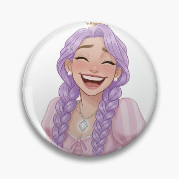 Item preview, Lilac Braids Princess Happy Laughing Face Disney style designed and sold by Heleniya.