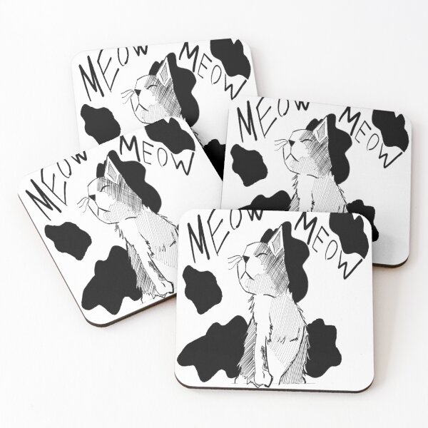 Item preview, Hand-Drawn Cat with Black Spot Art designed and sold by Luxwig.