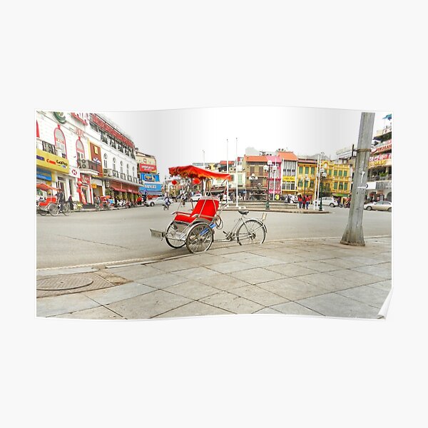 Trishaw in Hanoi Poster