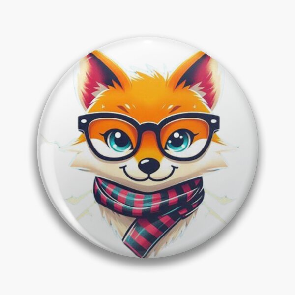 Item preview, smart-looking cute fox wearing glasses and a small scarf designed and sold by t-shirts4you4.