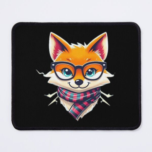 Item preview, smart-looking cute fox wearing glasses and a small scarf designed and sold by t-shirts4you4.