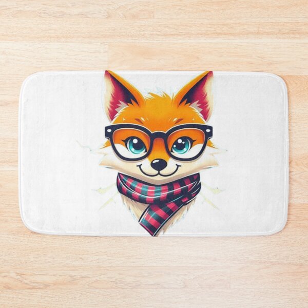 Item preview, smart-looking cute fox wearing glasses and a small scarf designed and sold by t-shirts4you4.