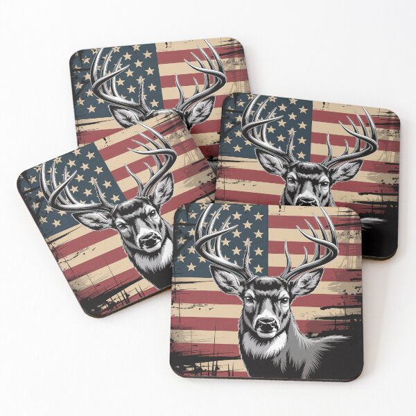 Item preview, Deer American Flag designed and sold by MuteElevent.