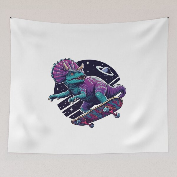 Item preview, Skateboarding Space Dinosaur  designed and sold by Gkinoki.
