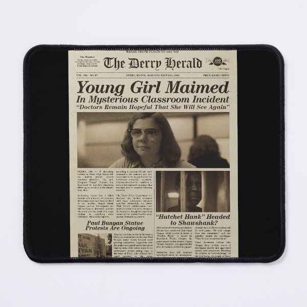 Item preview, IT WELCOME TO DERRY:THE DERRY HERALD PAPERNEWS designed and sold by FunGangStore.