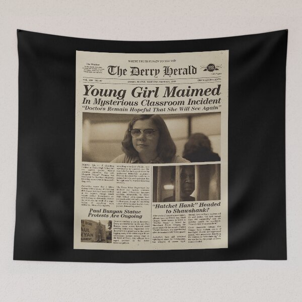 Item preview, IT WELCOME TO DERRY:THE DERRY HERALD PAPERNEWS designed and sold by FunGangStore.