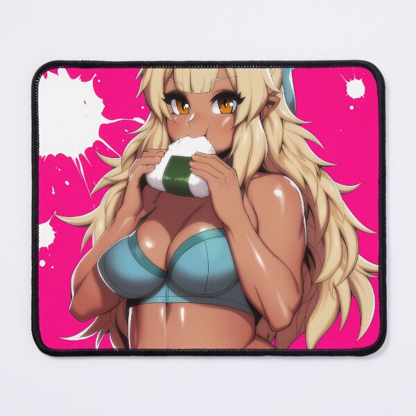 Item preview, Hungry Waifu Eating Onigiri designed and sold by Otakunaisu.