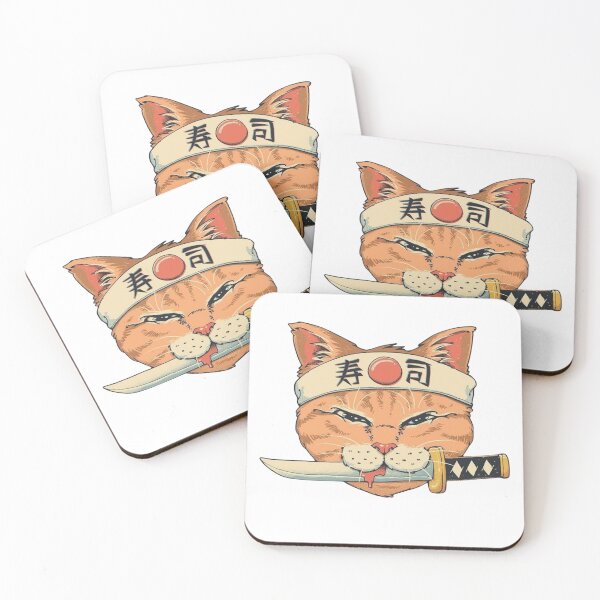 Item preview, The Sushi Master - Serious Cat designed and sold by karlosws.