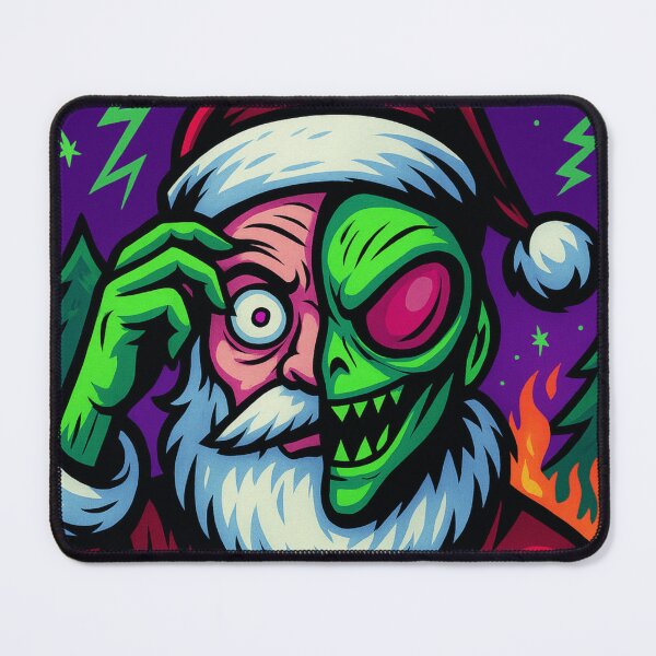 Item preview, Alien Santa Reveals His True Face designed and sold by BlackDot Studio.