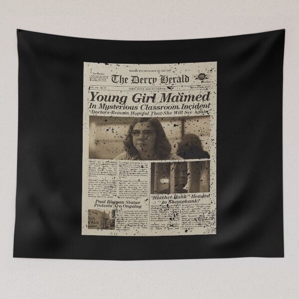 Item preview, IT WELCOME TO DERRY:THE DERRY HERALD PAPERNEWS (GRUNGE STYLE) designed and sold by FunGangStore.
