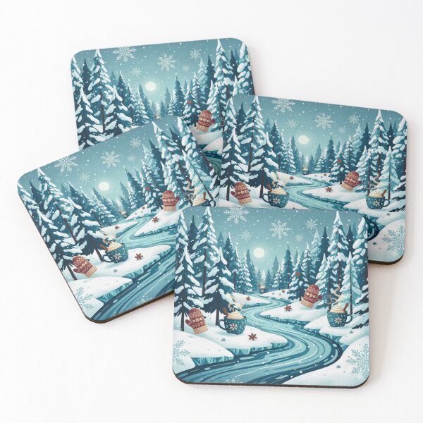 Item preview, Cozy Winter Wonderland Apparel Design | Snowy Hoodie & Sweatshirt Print designed and sold by Omikook.