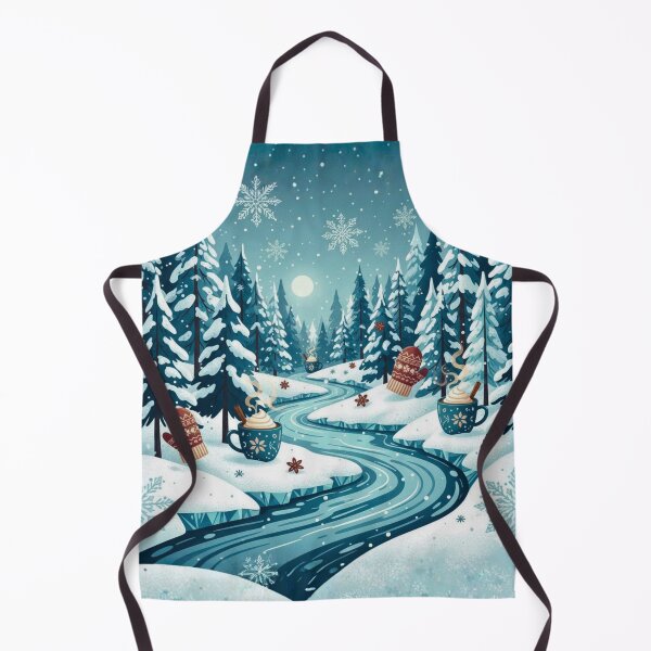 Item preview, Cozy Winter Wonderland Apparel Design | Snowy Hoodie & Sweatshirt Print designed and sold by Omikook.