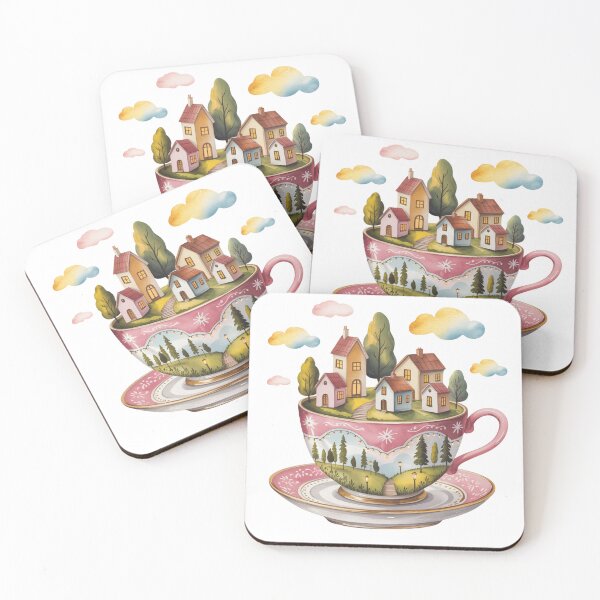 Item preview,  Teacup Village designed and sold by CosyVillageArt.
