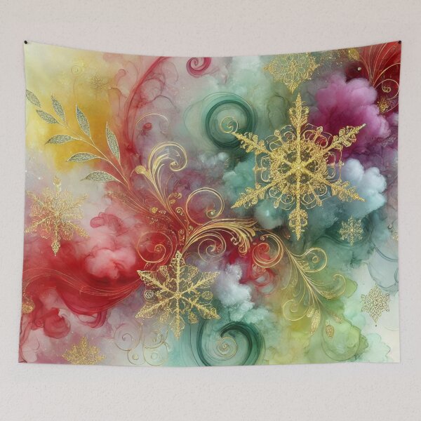 Item preview, Celestial Frostwave Christmas Abstract designed and sold by Dream Bloom Gallery.