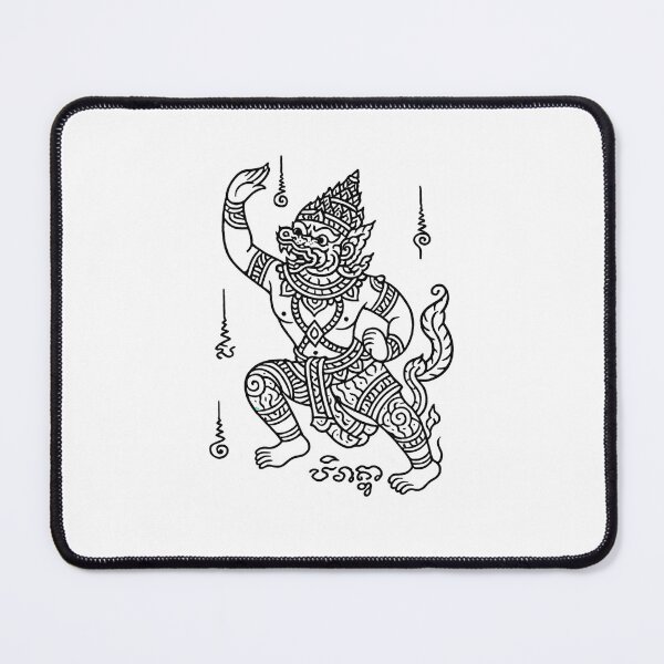 Item preview, Thai Hanuman Yantra Style Line Art designed and sold by Sksticker991.
