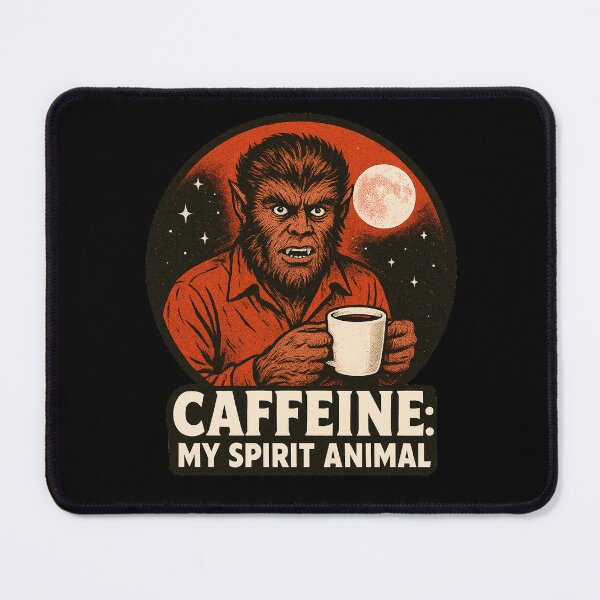 Item preview, Caffeine: My Spirit Animal –  Coffee Lover designed and sold by Spaceball85.