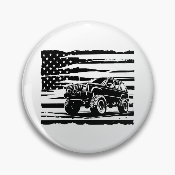 Item preview, Cherokee XJ Distressed American Flag 4x4 Off-Road Vehicle T-Shirt designed and sold by Off-Road-Zone.