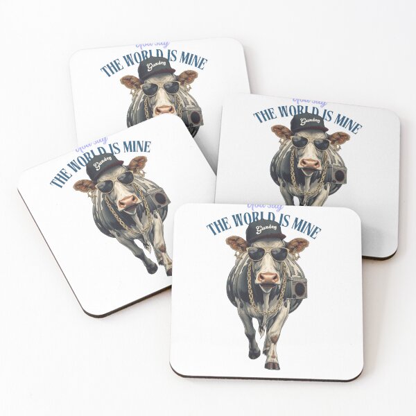 Item preview, Rapping Cow (You say, the world is mine) designed and sold by MoonFishMM.
