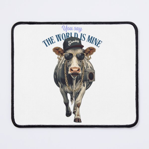 Item preview, Rapping Cow (You say, the world is mine) designed and sold by MoonFishMM.