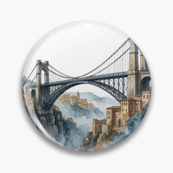 Item preview, Majestic Sidi Mesid Bridge, Constantine Watercolor designed and sold by zdzdesigner.