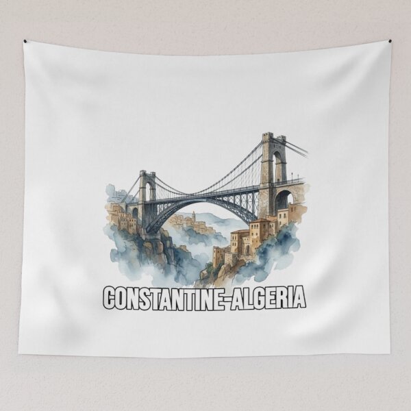 Item preview, Majestic Sidi Mesid Bridge, Constantine Watercolor designed and sold by zdzdesigner.