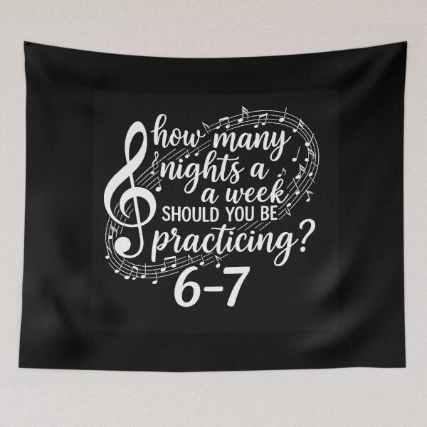 Item preview, How Many Nights a Week Should You Be Practicing? | Musician Practice Quote Design designed and sold by DailyDrivesct.