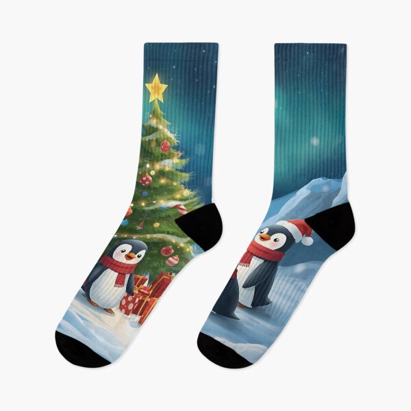 Item preview, Christmas Joy Among Penguins in the South Pole designed and sold by WildlifeWhimsy.