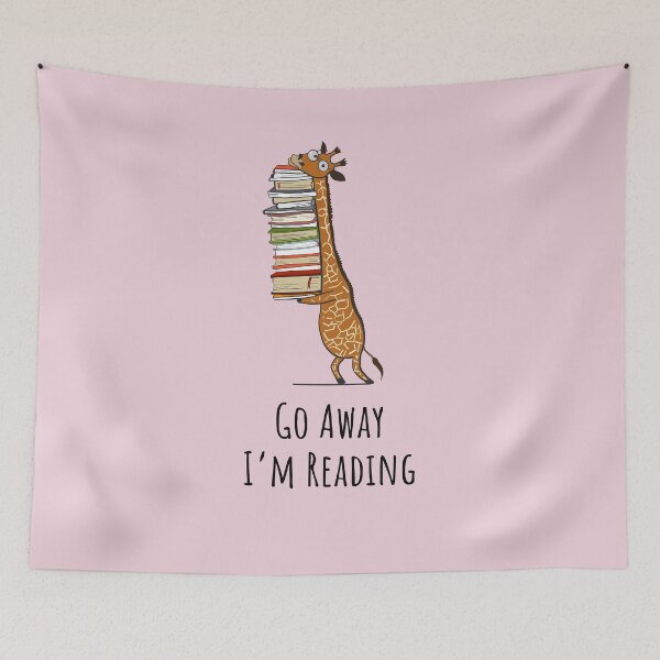 Item preview, Funny Giraffe Holding a Stack of Books - Go Away I'm Reading - Book Lover Gift, Phones Cases And Other Gift designed and sold by MemWear.