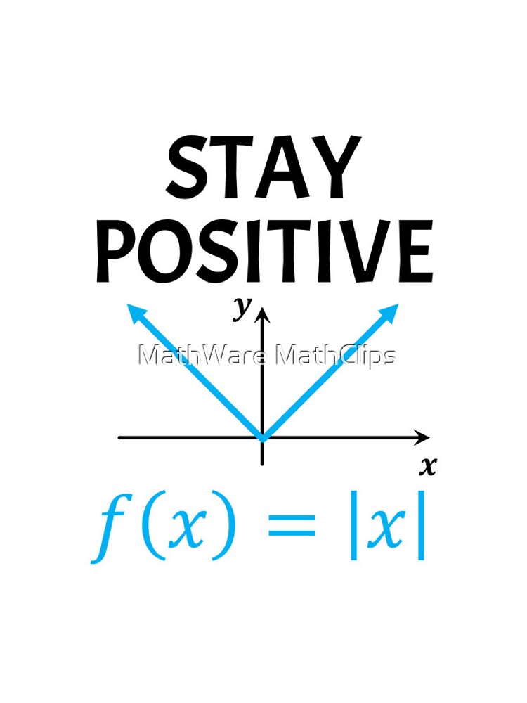 Thumbnail 5 of 5, iPhone Case, Funny Nerdy Stay Positive Absolute Value Graph Math Teacher Black Text designed and sold by MathWarez.