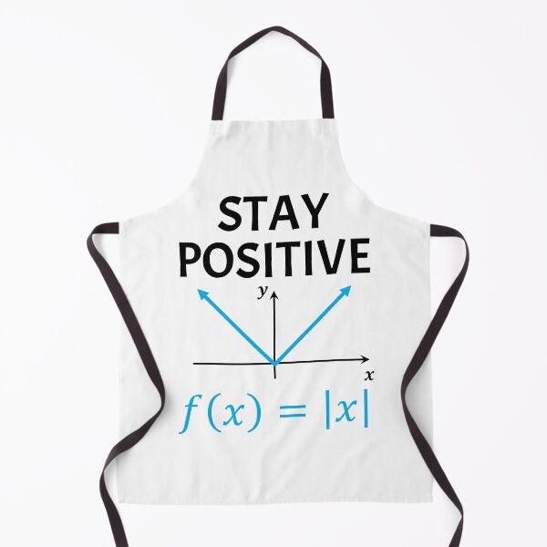 Item preview, Funny Nerdy Stay Positive Absolute Value Graph Math Teacher Black Text designed and sold by MathWare MathClips.