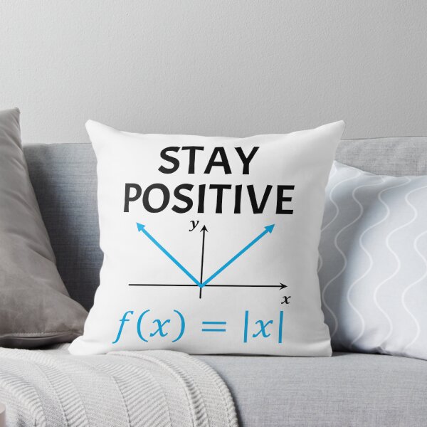 Item preview, Funny Nerdy Stay Positive Absolute Value Graph Math Teacher Black Text designed and sold by MathWare MathClips.