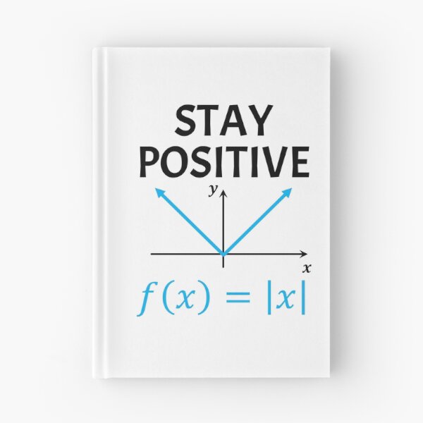 Item preview, Funny Nerdy Stay Positive Absolute Value Graph Math Teacher Black Text designed and sold by MathWare MathClips.