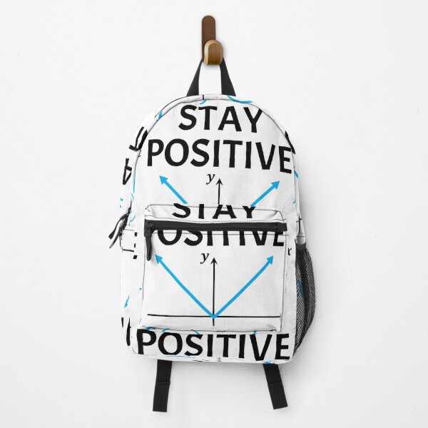 Item preview, Funny Nerdy Stay Positive Absolute Value Graph Math Teacher Black Text designed and sold by MathWare MathClips.